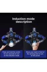 Led Şarjlı Kafa Feneri (BEYAZ VE MOR SENSÖRLÜ)