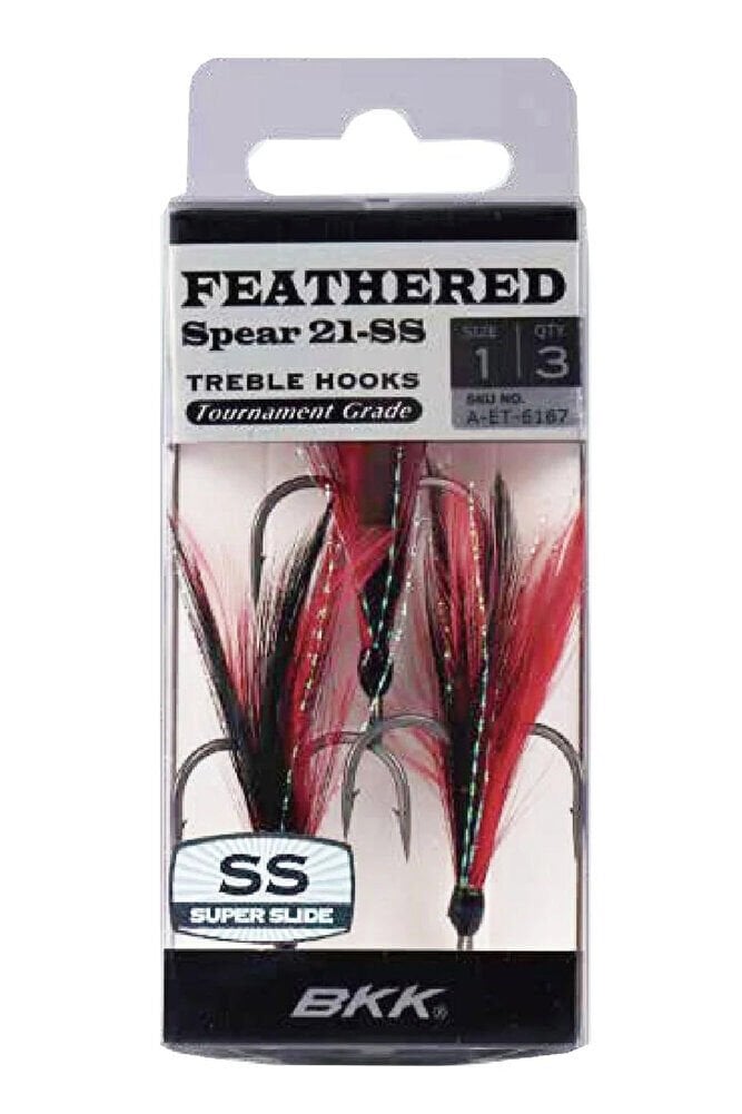 BKK Feathered Spear 21-SS Üçlü Olta İğnesi 6 No