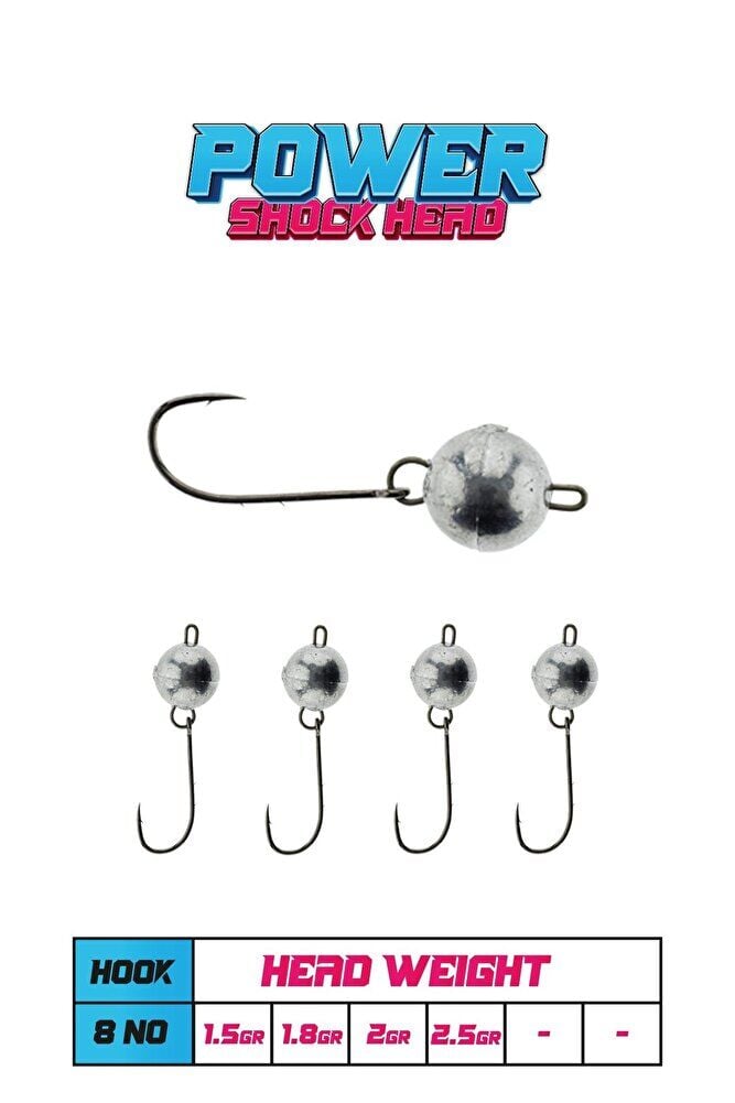 FUJİN Power Shockhead iğne no #8 Hareketli Jighead