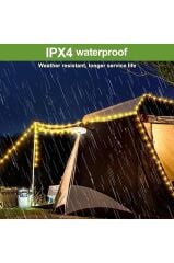 4'ü 1 Arada Kamp Lambası | LED Işık, Fener, Gece Lambası ve Işık Zinciri (Ipx4 Su Geçirmez)