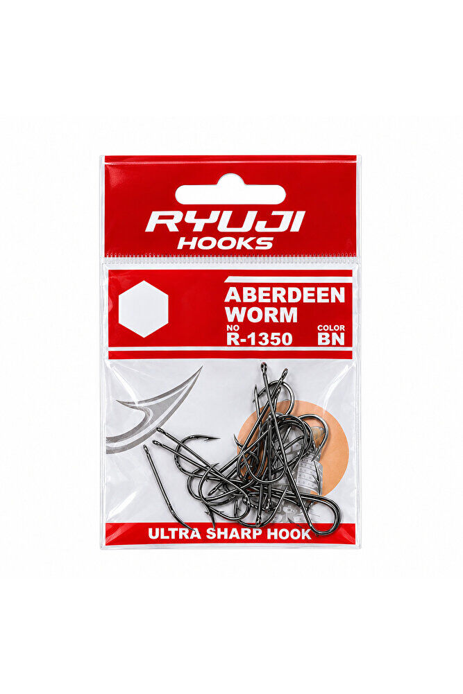 R-1350 ABERDEEN WORM BLACK NICKEL İĞNE 1/0